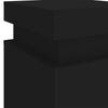 sengebord med LED-lys 35x39x55 cm sort