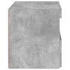sengebord med LED-lys 50x40x45 cm betongrå
