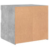 sengebord med LED-lys 50x40x45 cm betongrå