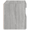 sengeborde 2 stk. med LED-lys 50x40x45 cm grå sonoma-eg