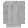 sengebord med LED-lys 70x36x40,5 cm grå sonoma-eg