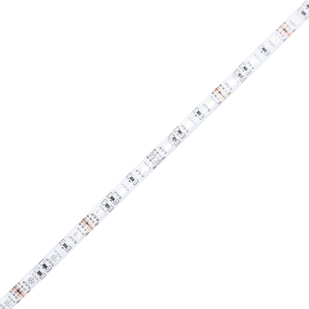 sengebord med LED-lys 40x39x48,5 cm sort