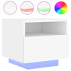 sengeborde 2 stk. med LED-lys 40x39x37 cm hvid