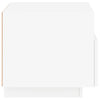 sengeborde 2 stk. med LED-lys 40x39x37 cm hvid