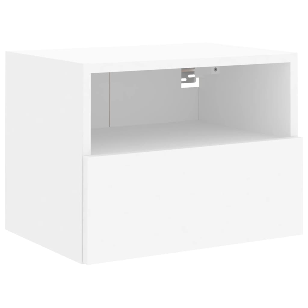 væghængte tv-borde 2 stk. 40x30x30 cm konstrueret træ hvid
