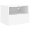væghængte tv-borde 2 stk. 40x30x30 cm konstrueret træ hvid