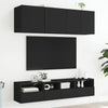 væghængt tv-bord 40x30x30 cm konstrueret træ sort