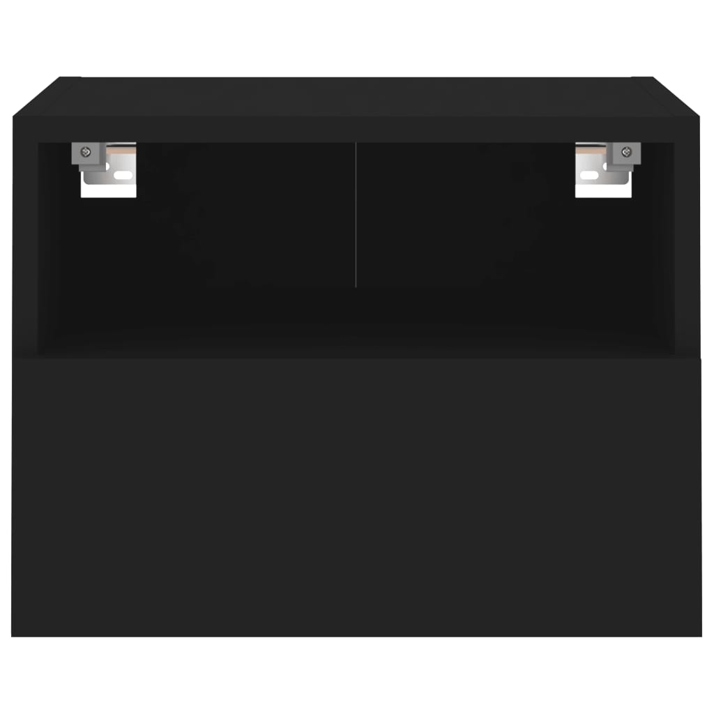 væghængt tv-bord 40x30x30 cm konstrueret træ sort
