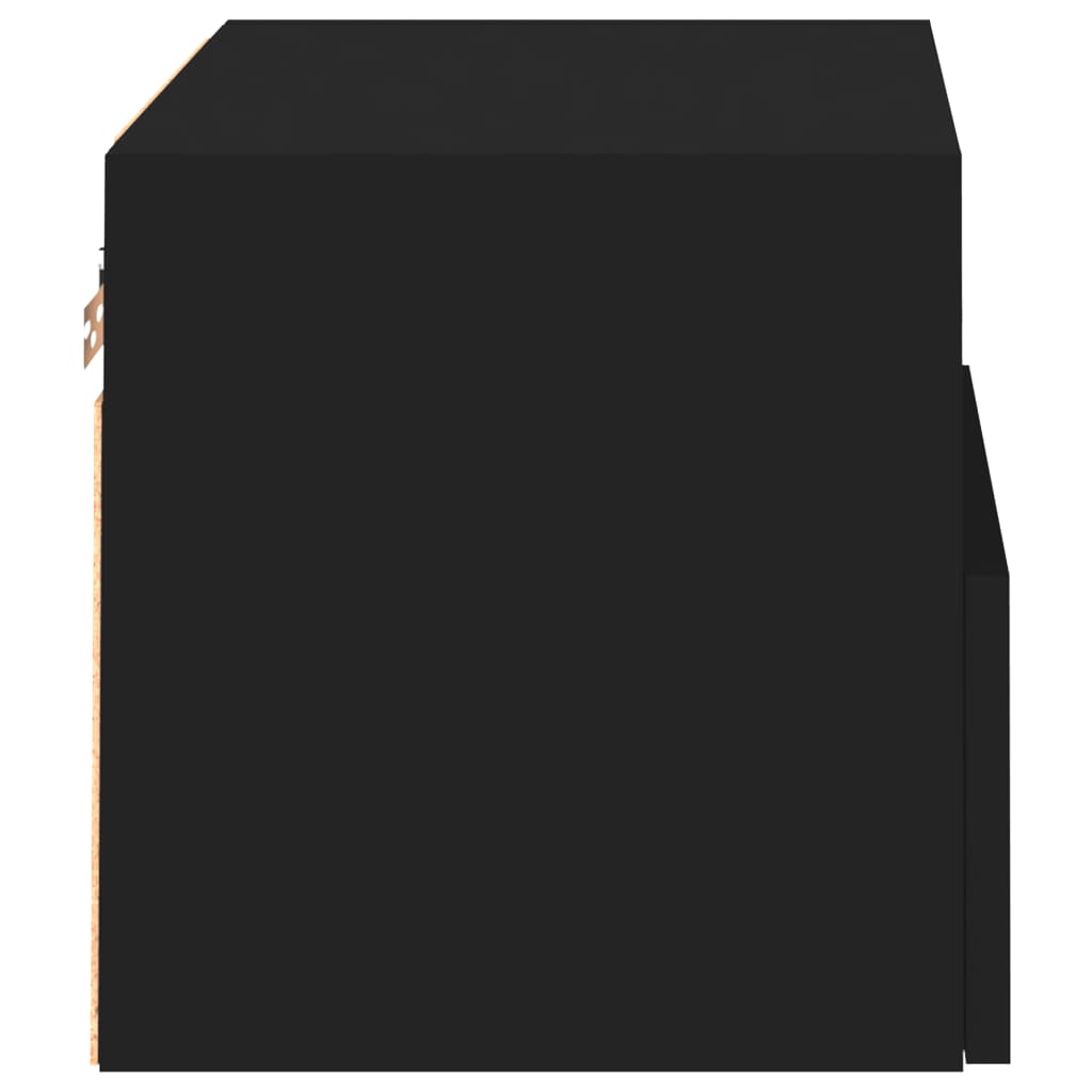 væghængt tv-bord 40x30x30 cm konstrueret træ sort