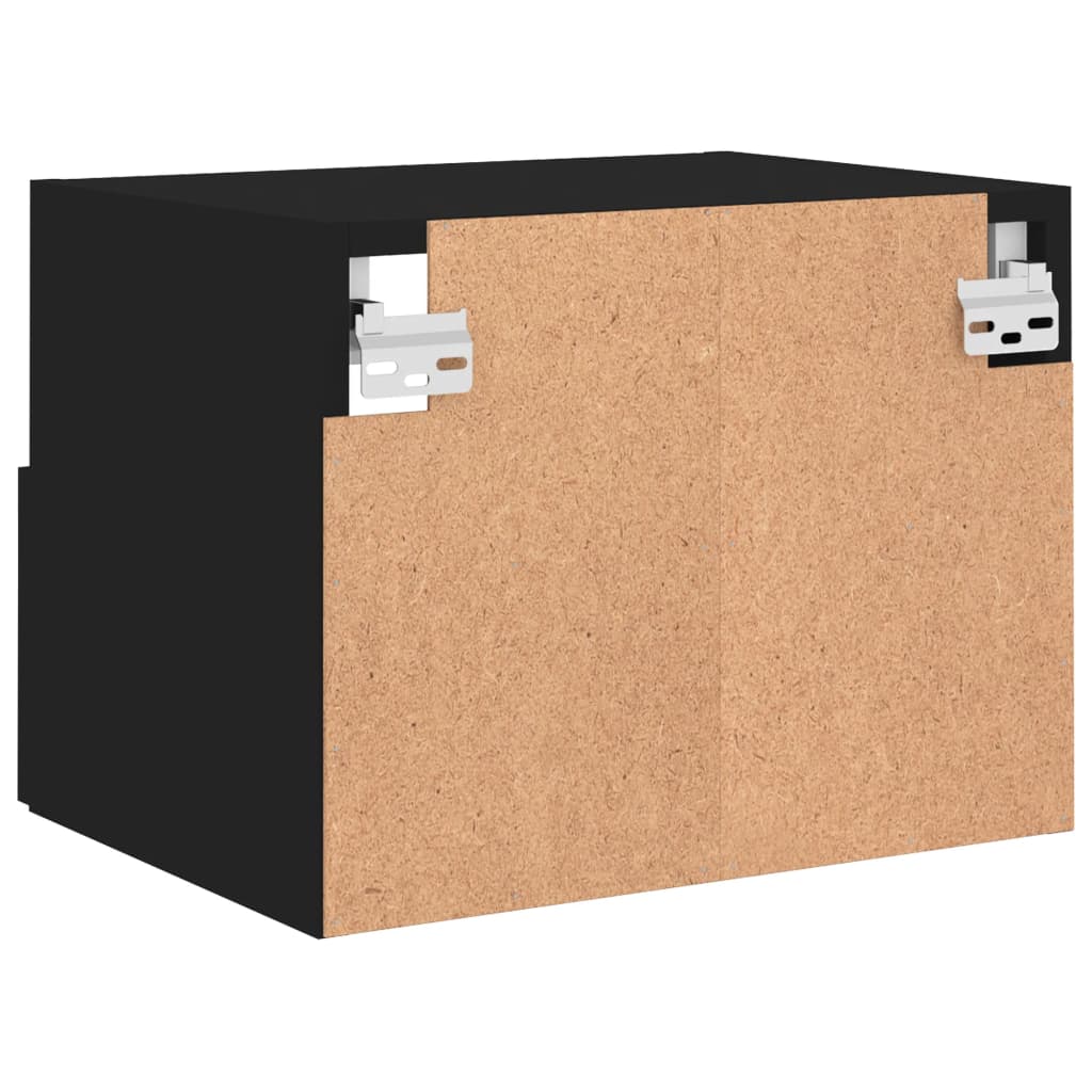 væghængt tv-bord 40x30x30 cm konstrueret træ sort