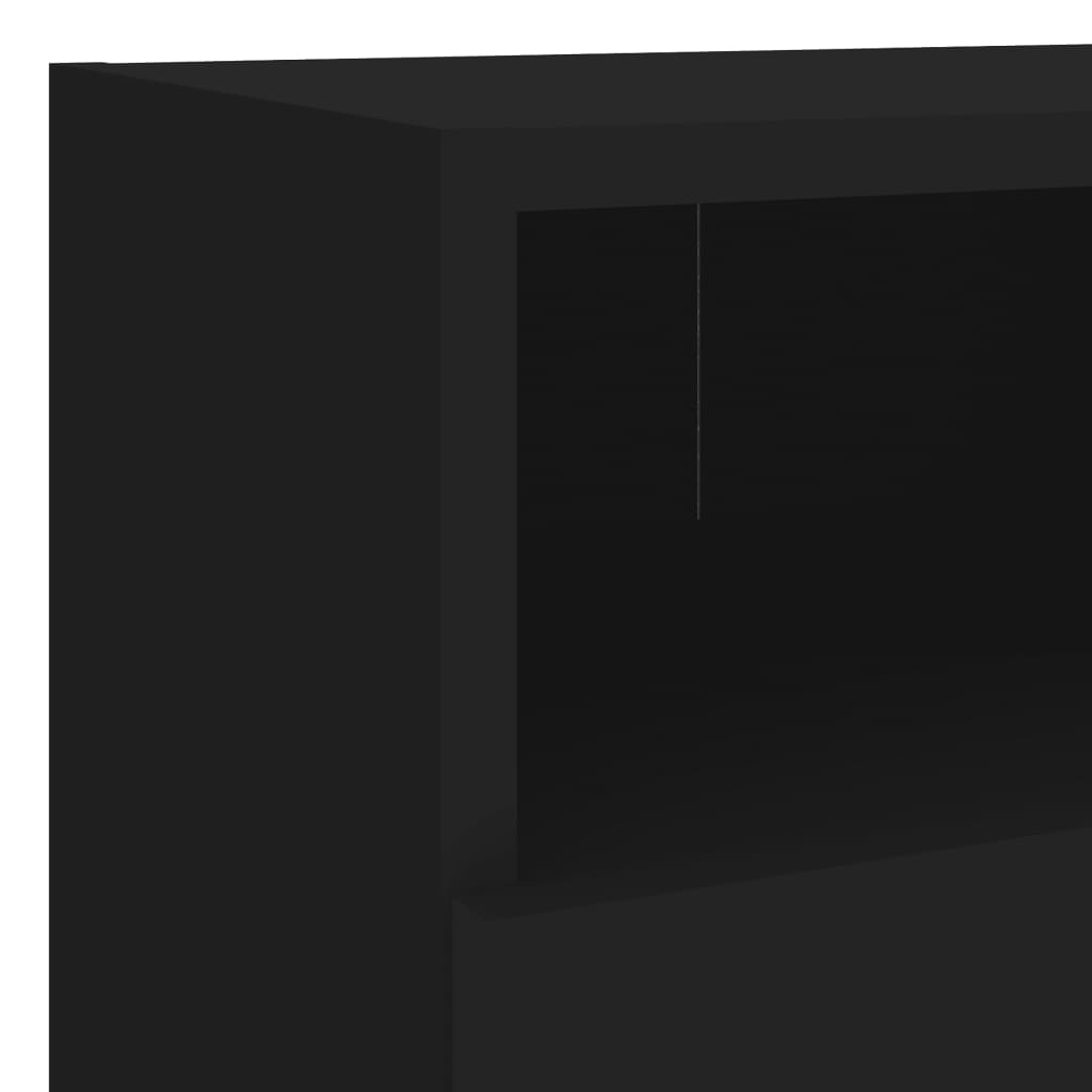 væghængt tv-bord 40x30x30 cm konstrueret træ sort
