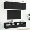 væghængte tv-borde 2 stk. 40x30x30 cm konstrueret træ sort