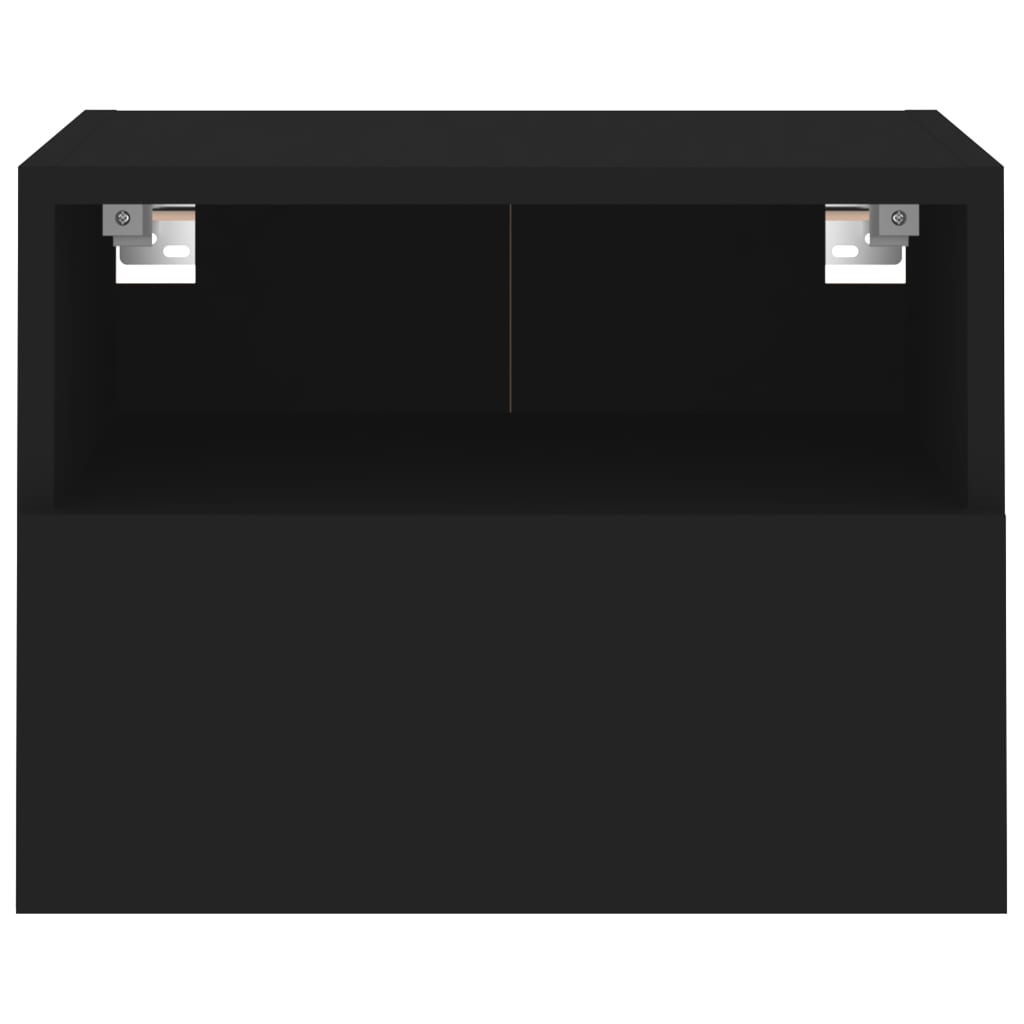 væghængte tv-borde 2 stk. 40x30x30 cm konstrueret træ sort