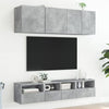 væghængt tv-bord 40x30x30 cm konstrueret træ betongrå
