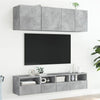 væghængte tv-borde 2 stk. 40x30x30 cm konstrueret træ betongrå