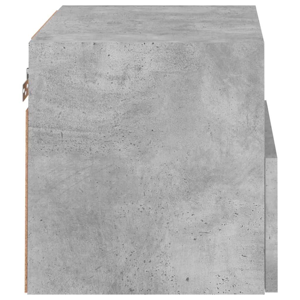 væghængte tv-borde 2 stk. 40x30x30 cm konstrueret træ betongrå