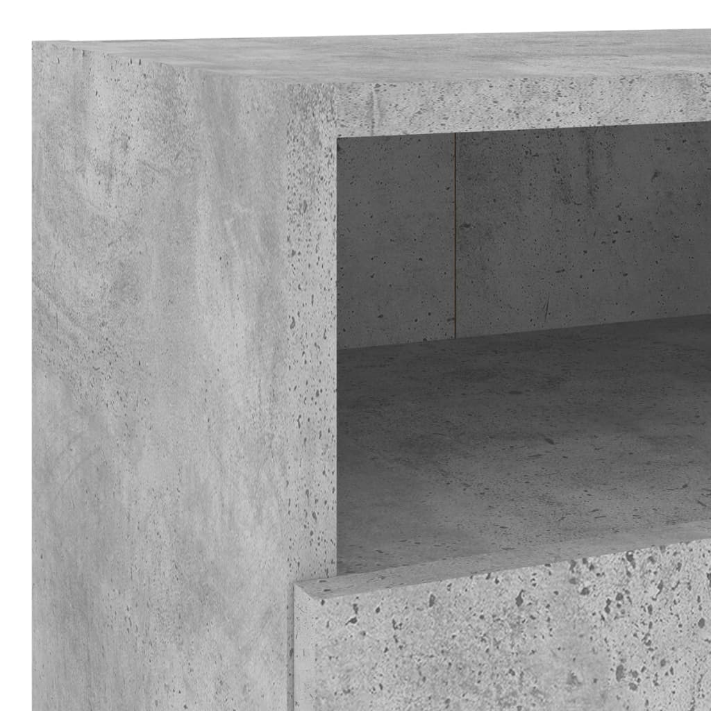 væghængte tv-borde 2 stk. 40x30x30 cm konstrueret træ betongrå
