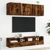 væghængt tv-bord 40x30x30 cm konstrueret træ røget sonoma-eg