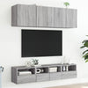 væghængt tv-bord 40x30x30 cm konstrueret træ grå sonoma-eg