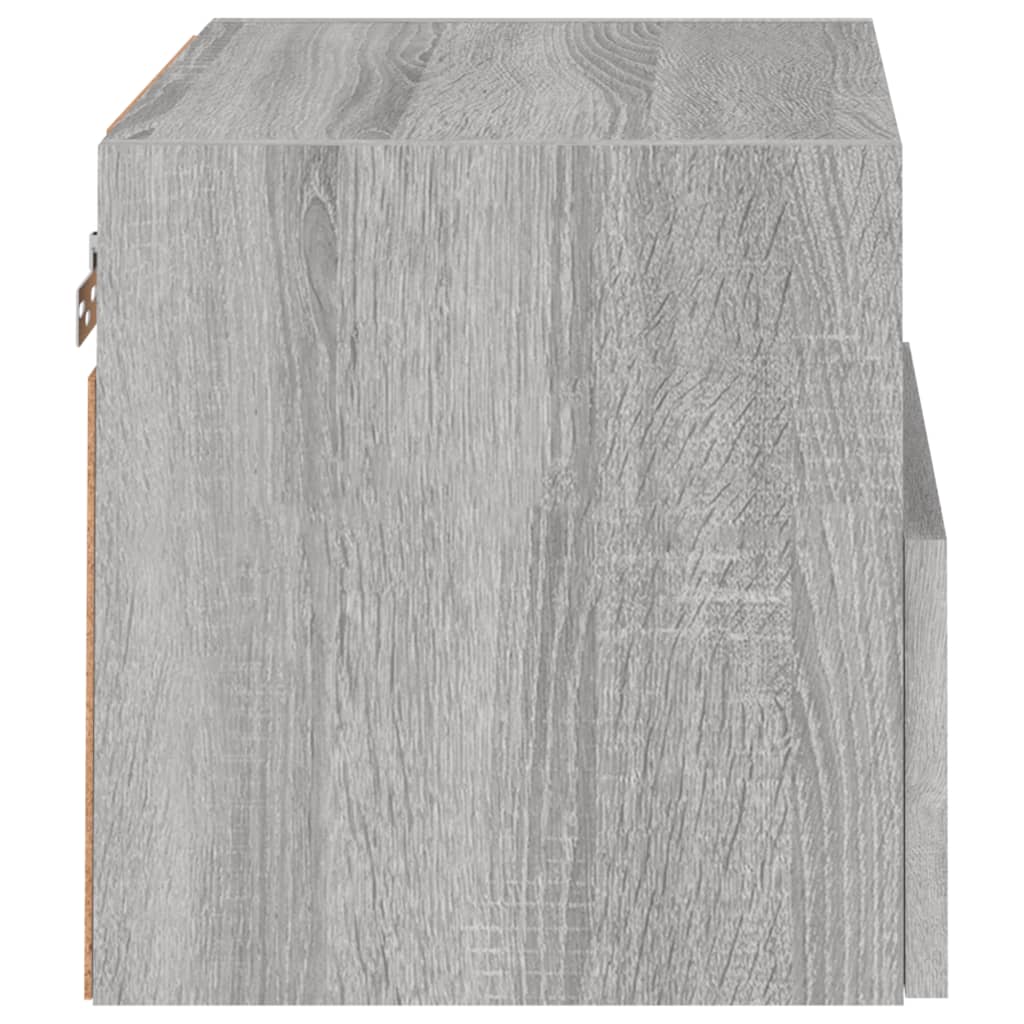 væghængt tv-bord 40x30x30 cm konstrueret træ grå sonoma-eg