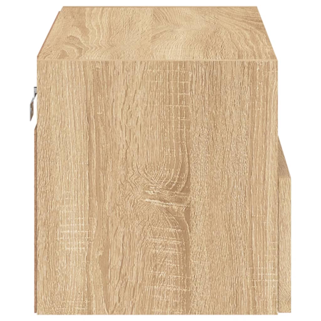 væghængt tv-bord 60x30x30 cm konstrueret træ sonoma-eg