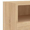 væghængt tv-bord 60x30x30 cm konstrueret træ sonoma-eg