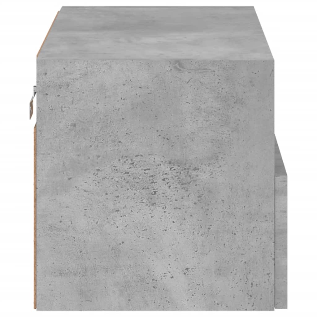 væghængt tv-bord 60x30x30 cm konstrueret træ betongrå