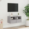 væghængt tv-bord 60x30x30 cm konstrueret træ grå sonoma-eg