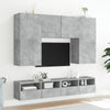 væghængte tv-borde 2 stk. 80x30x30 cm konstrueret træ betongrå