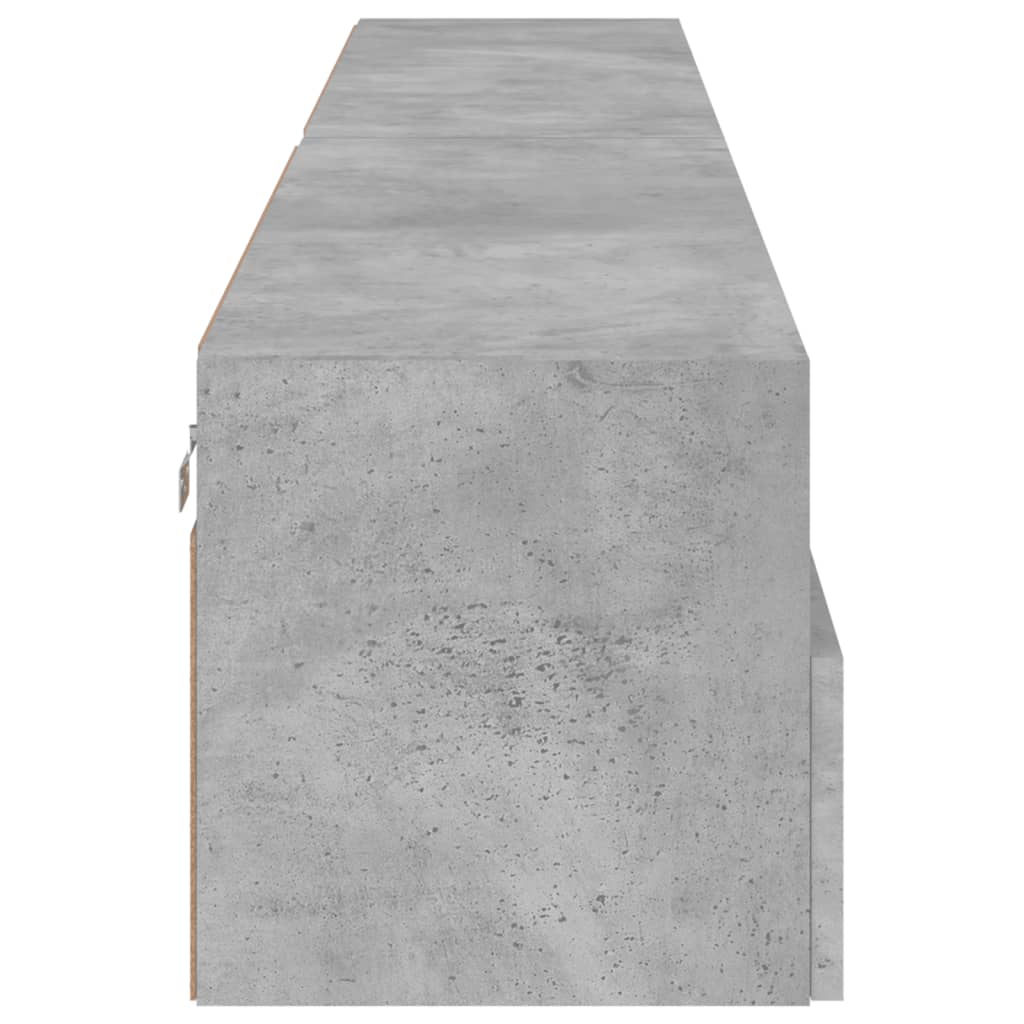 væghængte tv-borde 2 stk. 100x30x30 cm konstrueret træ betongrå