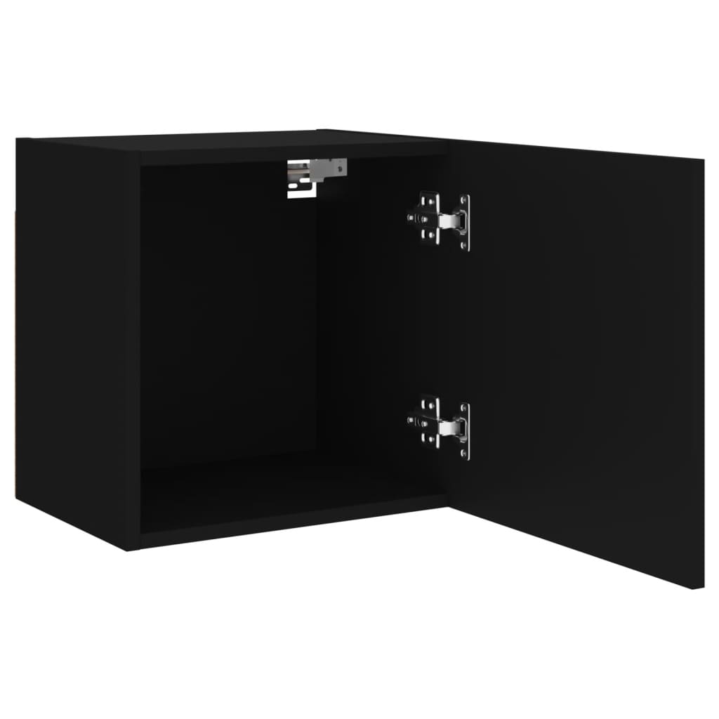 væghængte tv-borde 2 stk. 40,5x30x40 cm konstrueret træ sort