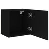 væghængte tv-borde 2 stk. 40,5x30x40 cm konstrueret træ sort