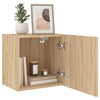 væghængt tv-bord 40,5x30x40 cm konstrueret træ sonoma-eg