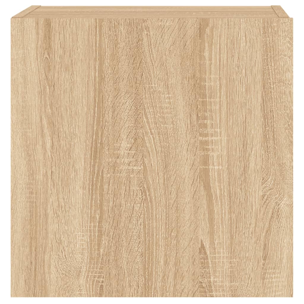 væghængt tv-bord 40,5x30x40 cm konstrueret træ sonoma-eg