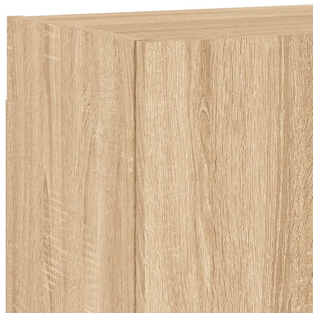 væghængt tv-bord 40,5x30x40 cm konstrueret træ sonoma-eg