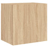 væghængt tv-bord 2 stk. 40,5x30x40 cm konstrueret træ sonoma-eg