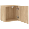 væghængt tv-bord 2 stk. 40,5x30x40 cm konstrueret træ sonoma-eg