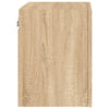 væghængt tv-bord 2 stk. 40,5x30x40 cm konstrueret træ sonoma-eg