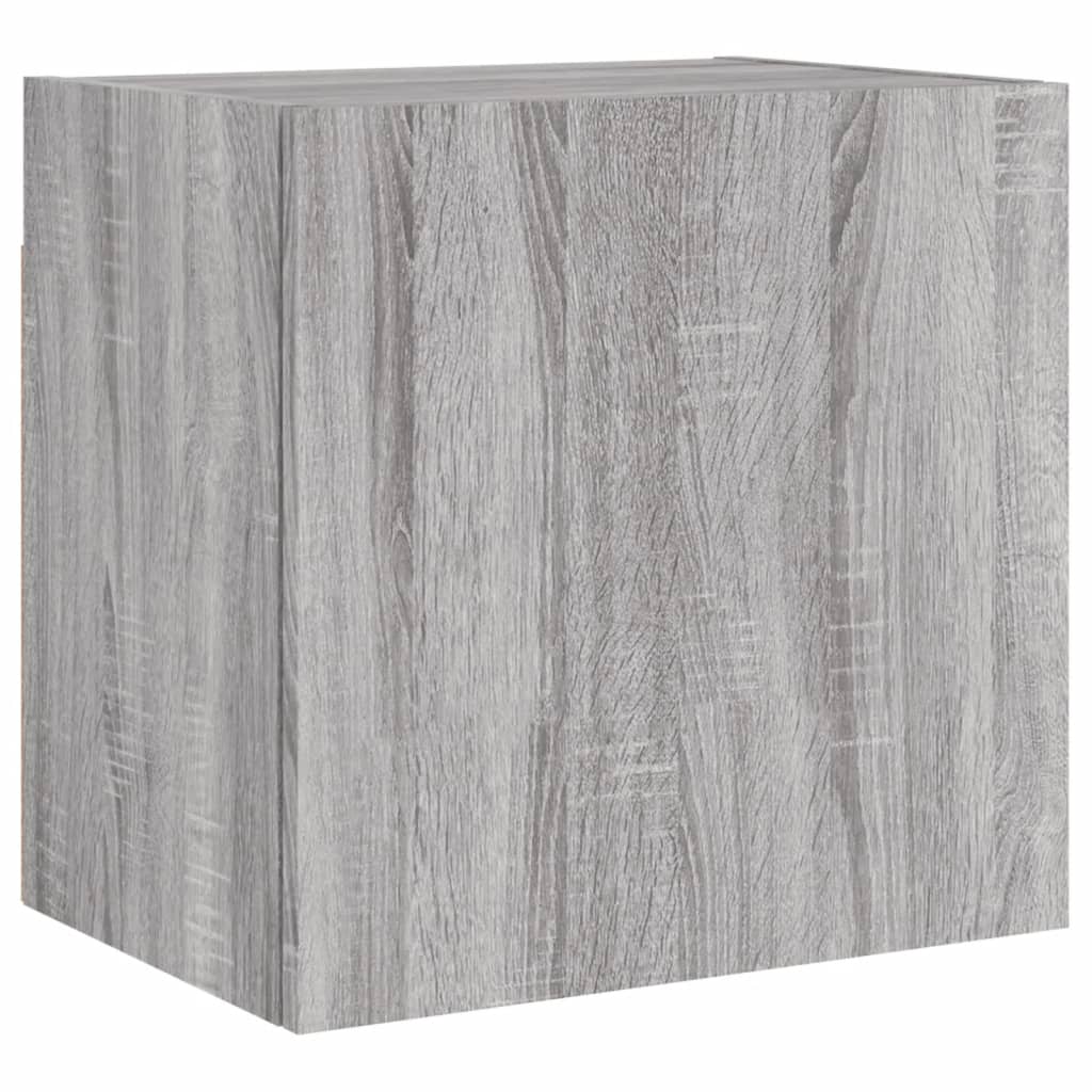 tv-bord til væg 2 stk. 40,5x30x40 cm konstrueret træ grå sonoma
