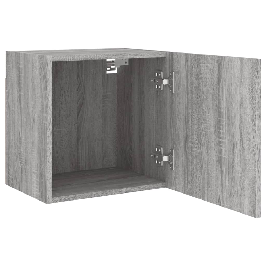 tv-bord til væg 2 stk. 40,5x30x40 cm konstrueret træ grå sonoma