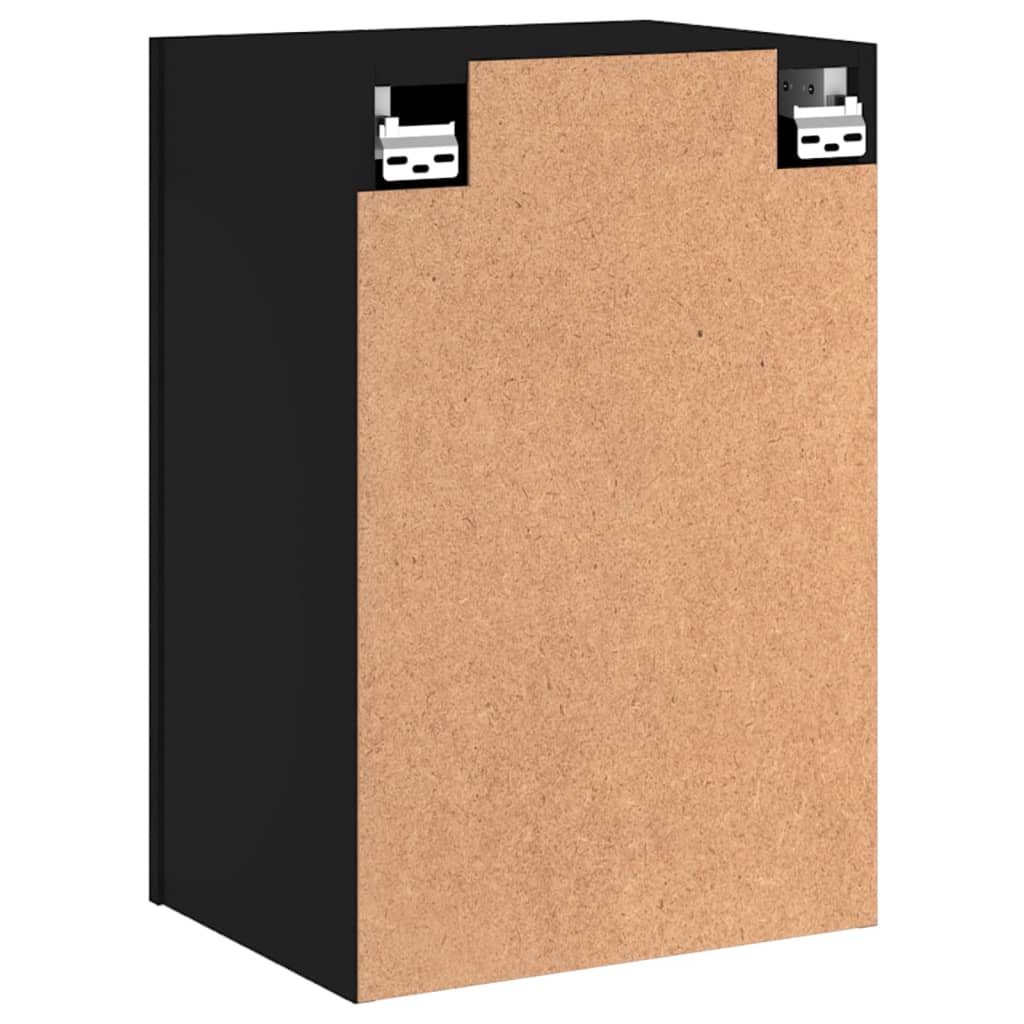 væghængt tv-bord 40,5x30x60 cm konstrueret træ sort