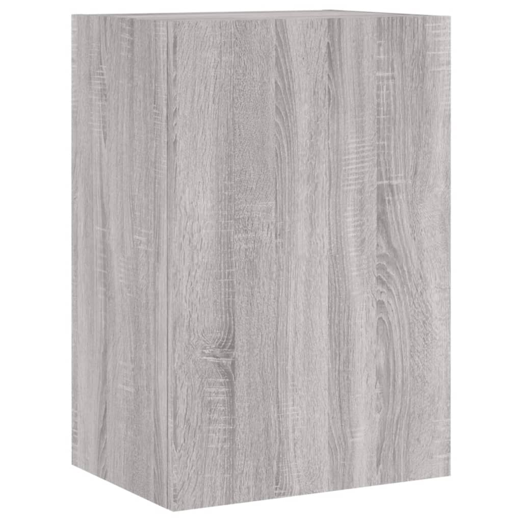væghængt tv-bord 40,5x30x60 cm konstrueret træ grå sonoma-eg
