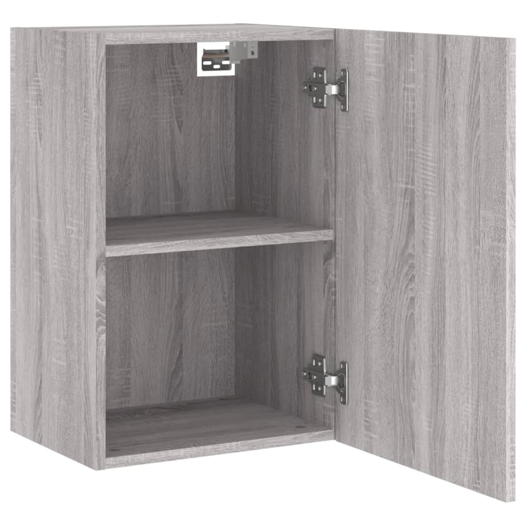 væghængt tv-bord 40,5x30x60 cm konstrueret træ grå sonoma-eg