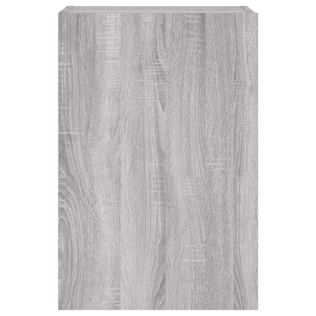 væghængt tv-bord 40,5x30x60 cm konstrueret træ grå sonoma-eg