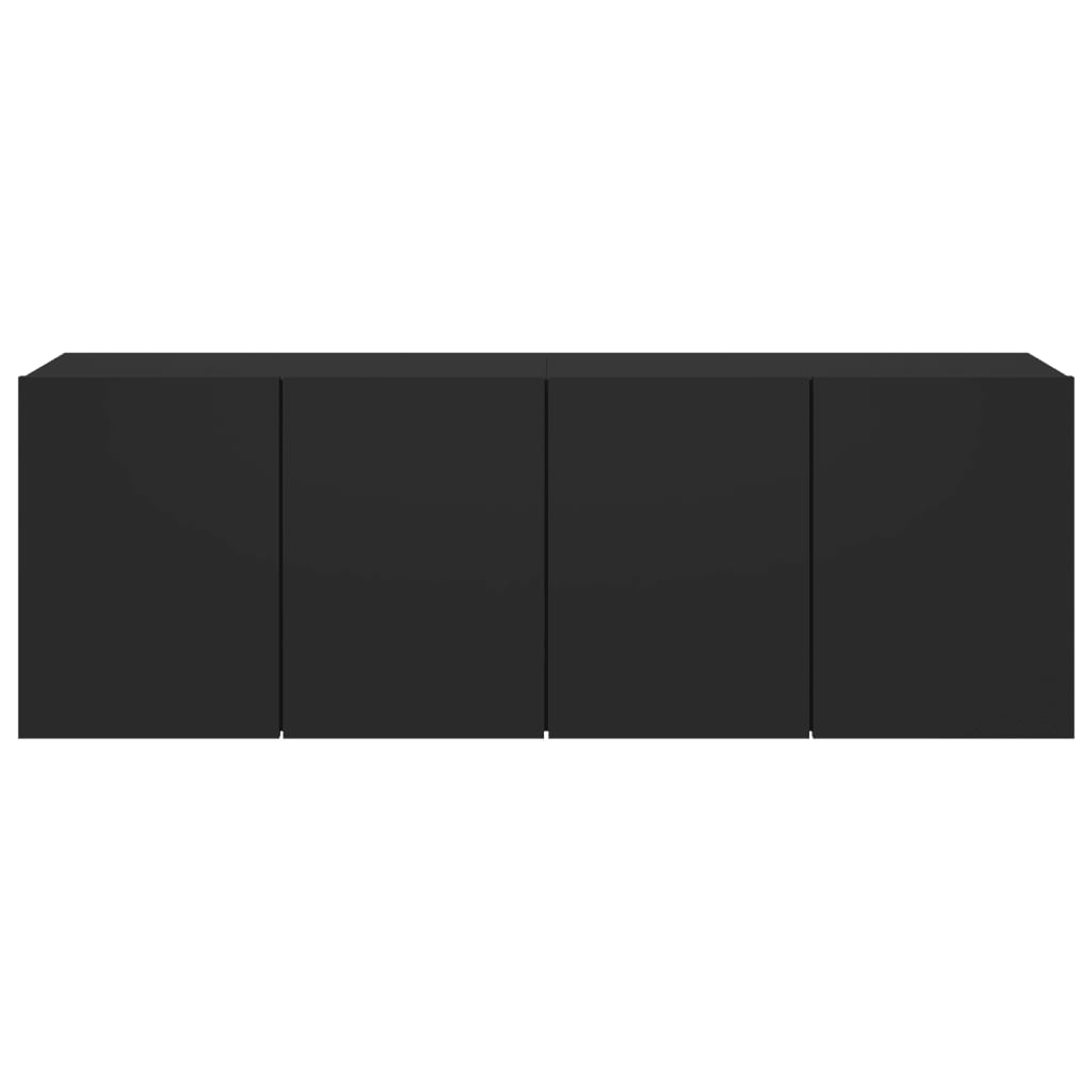 væghængte tv-borde 2 stk. 60x30x41 cm sort