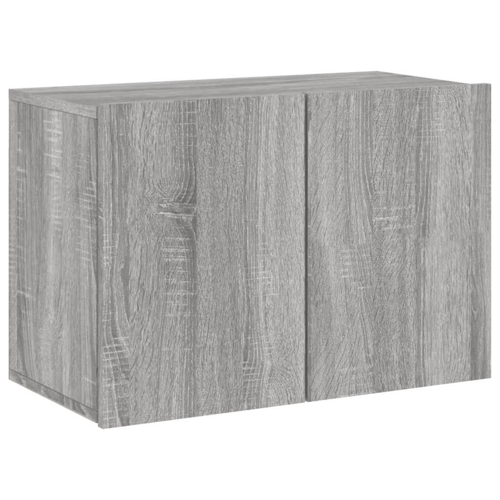 væghængt tv-bord 60x30x41 cm grå sonoma-eg