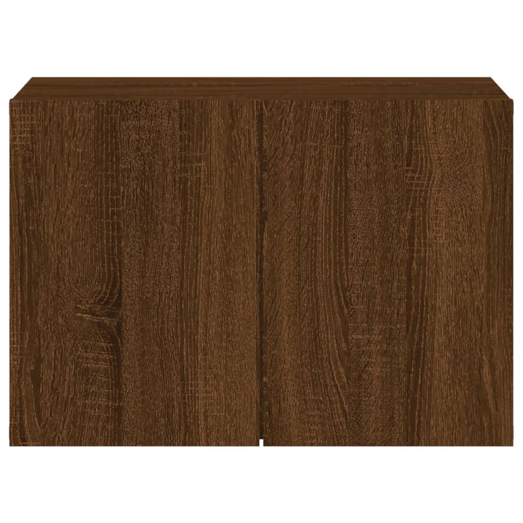væghængt tv-bord 60x30x41 cm brun egetræsfarve
