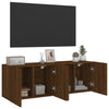 væghængte tv-borde 2 stk. 60x30x41 cm brun egetræsfarve