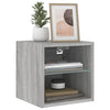 væghængt tv-bord med LED-lys 30x28,5x30 cm grå sonoma-eg