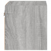 væghængt tv-bord med LED-lys 30x28,5x30 cm grå sonoma-eg